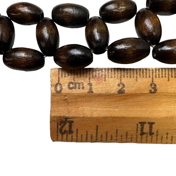 Vintage Giannini Wooden Beaded Crossbody Bag With Zipper Closure - Picture 9 of 9